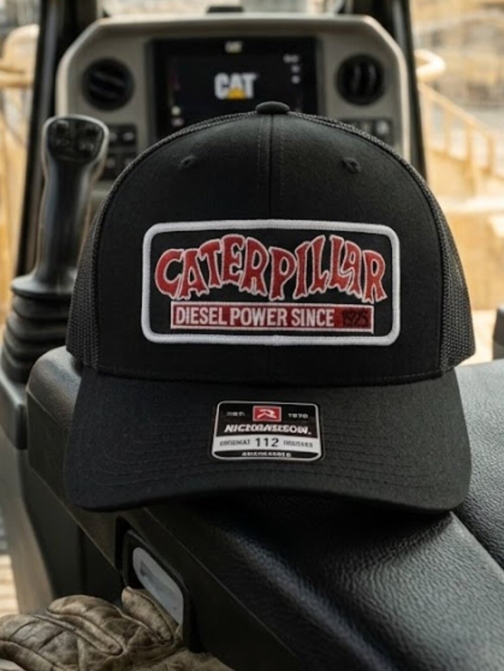 Vintage Diesel Power Trucker Hat Retro Heavy Machinery Patch Richardson 112 Caps
